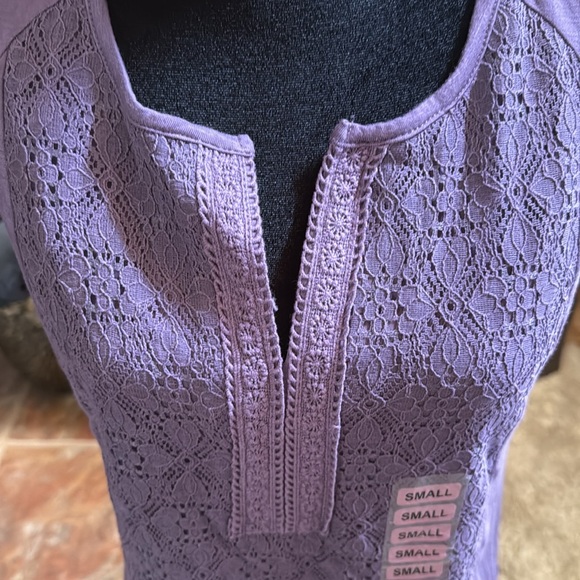 NWT. RBX Lavender Eyelet Tank Top - Picture 3 of 3